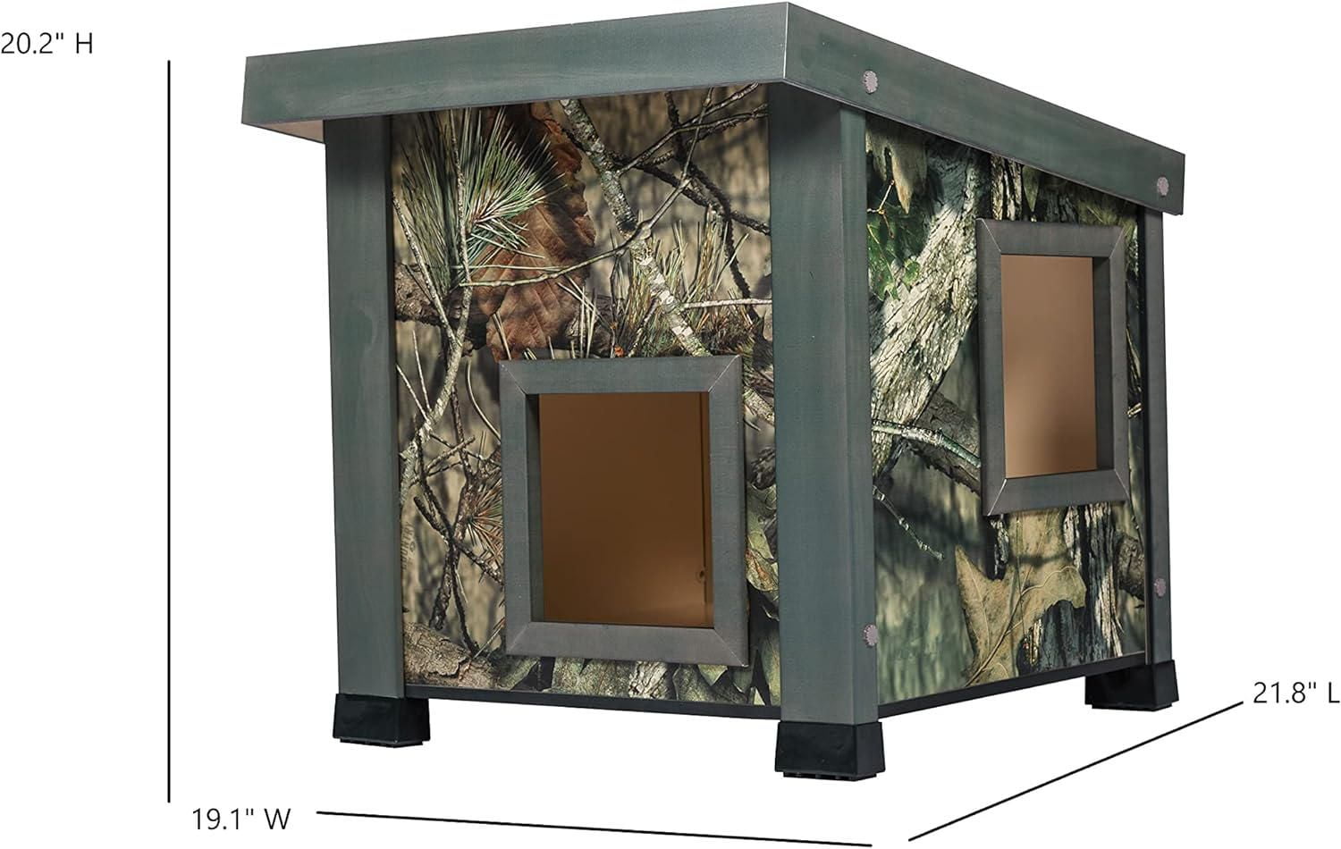 New Age Pet EcoFlex Mossy Oak Feral Outdoor Cat Shelter