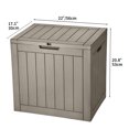 thumbnail image 3 of DEXTRUS Coffre de Terrasse Extérieur en Résine de 31 Gallons avec Poignées Latérales, Rangement pour Meubles de Patio Étanche et Verrouillable, Brun, 3 of 10