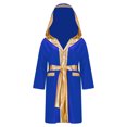 thumbnail image 1 of Raenseen Garçons Enfants Robe de Boxe à Manches Longues Uniforme Kick Boxe Art Martial Muay Thaï Entraînement à Capuche Bleu Royal 6, 1 of 5