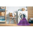 thumbnail image 2 of Ahgly Tapis d'Intérieur Lavable en Machine Carré Transitionnel Heliotrope Violet, 8 Pieds Carré, 2 of 7