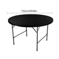 thumbnail image 2 of Nappe Ronde Élastique pour Salle à Manger, Tissu Polyester Extensible, Housse de Table Décorative pour Fêtes, Banquets et Rassemblements à la Maison, 2 of 6