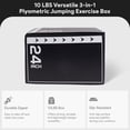 thumbnail image 4 of BalanceFrom Foam Plyometric Jump Box with 16”, 20”, and 24” Heights, 10 lbs, Black & White, 4 of 9