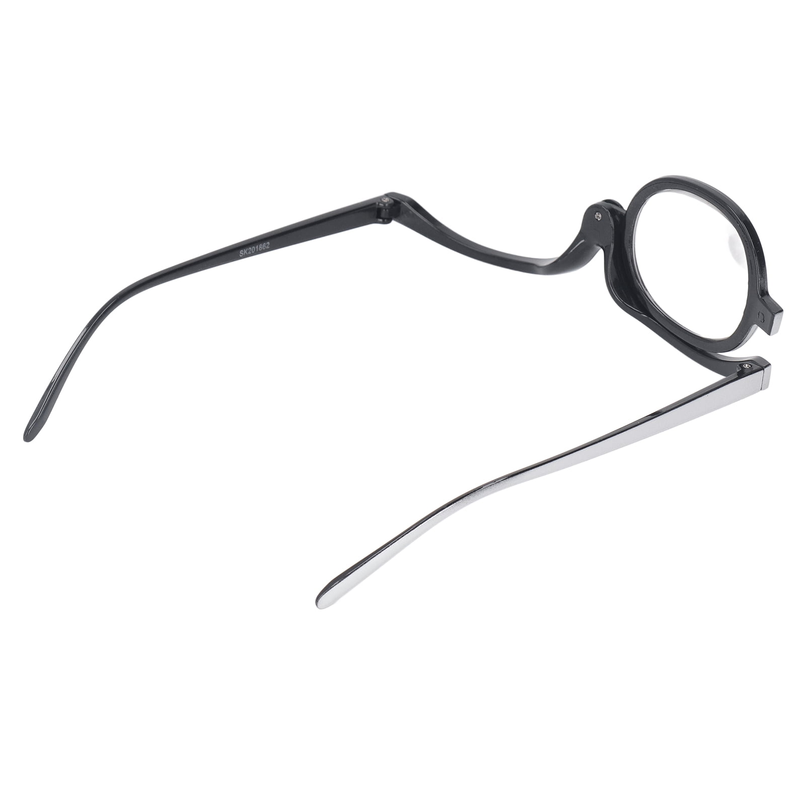 Magnifying Makeup Glasses, Makeup Reading Glasses Single Flip Up Lens Comfortable Wear with Eyeglass Case for Makeup +4.00