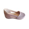 thumbnail image 1 of Woobling Ladies Wedges Solid Color Sandals Slip On Shoes Breathable Travel Weak pink 11, 1 of 3