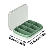Weekly Pill Organizer with Pill Cutter | 7 Compartment Travel Pill Case | Portable Medicine Storage Box for Daily Medication and Small Items | Round Pill Container for Home, Office, and Travel