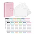 thumbnail image 3 of fastboy PU Leather Notebook Binder Clear Binder Pockets Budget Envelope Pink, 3 of 5