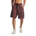 thumbnail image 2 of jsaierl Men's Drawstring Cargo Shorts Multi-Pocket Workwear Shorts Loose Fit Jogging Athletic Five-Inch Pants, 2 of 9