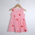 thumbnail image 2 of WEAIXIMIUNG Robes pour Ados Décontractées à Manches Courtes Été Robe Sans Manches pour Tout-Petites Filles à Imprimés de Fraises à Volants Robe Décontractée Vêtements, 2 of 7