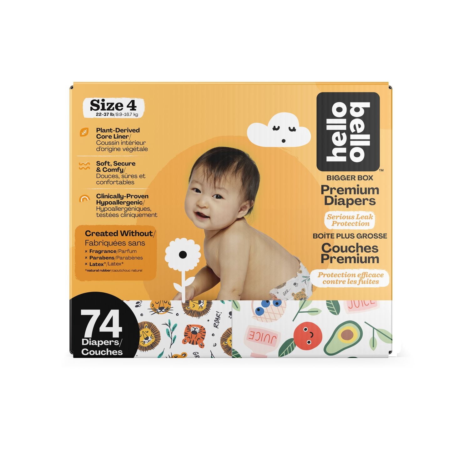 Couches Hello Bello™ - Pack Club - Taille N (0-10 lb) - 96 ct.