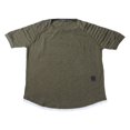 thumbnail image 2 of Men Solid Slub Cotton Pleated Short Sleeve Slim Fit T Shirt, 2 of 5
