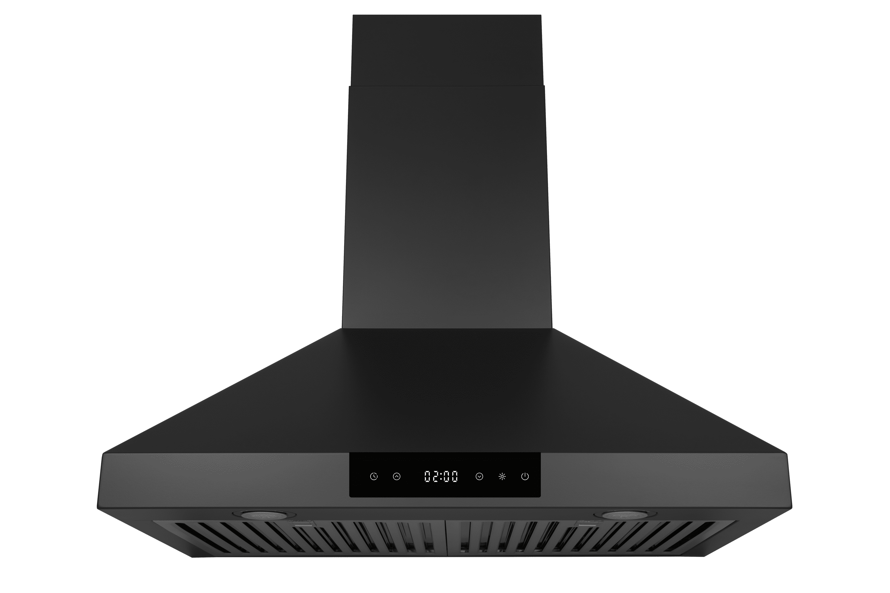 Hauslane Chef Series WM-538 30" Convertible Wall Mount Range Hood - Matte Black, 3-Speed, 860 CFM, Touch, LED, Baffle Filters