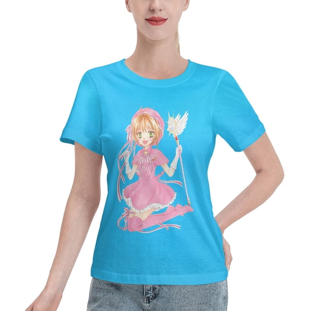 T-Shirt Basique à Manches Courtes pour Femme Cardinal Sakura
