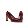thumbnail image 4 of Woobling Chaussures Habillées pour Femmes Escarpin à Talon Épais à Enfiler Escarpins Confort Talons Hauts Femmes Mode Bloc Bordeaux 11, 4 of 9