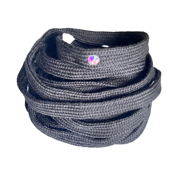 Lipstore Hockey Skate Laces 260cm Figure Skating Laces for Hockey Roller Skates Boots Black
