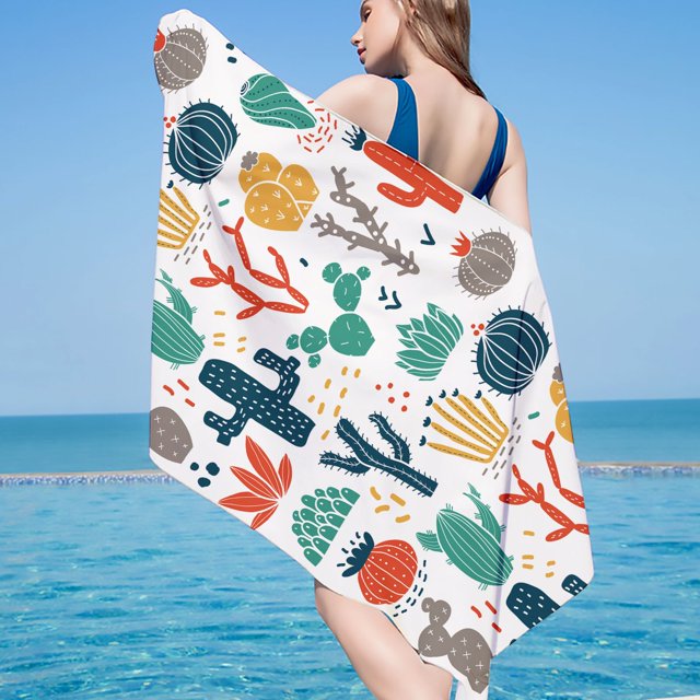 TopLLC Beach Towel Microfiber Beach Towel Super Lightweight Colorful Bath Towel Sandproof Beach Blanket Multi-Purpose Towel For Travel Swimming Pool 30x60 Inch