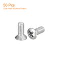 thumbnail image 3 of Unique Bargains Vis de Machine à Tête Ovale M5x12mm, Lot de 50 Vis à Tête Fraisée Légèrement Relevée en Acier Inoxydable 304, 3 of 5