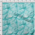 thumbnail image 4 of oneOone Rayon Aqua Blue Fabric Florals Sewing Craft Projects Fabric Prints By Yard 56 Inch Wide, 4 of 4