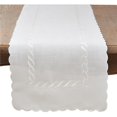 thumbnail image 1 of SARO 1064.W1668B Chemin de Table avec Design Brodé Tressé - Blanc, 1 of 1
