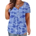 thumbnail image 1 of TIMIFIS Plus Size Tunic Tops For Leggings Casual Flowy Tshirts Ruched Blouses For Women, 1 of 6