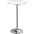 thumbnail image 1 of Homall Bistro Pub Table Round Bar Height Cocktail Table Metal Base MDF Top Obsidian Table with Black Leg 23.8-Inch Top, 39.5-Inch Height, White, 1 of 10