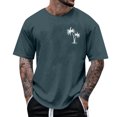 thumbnail image 1 of Pisexur T Shirts for Man , Hommes Mode Décontractée Imprimé Col Rond T-Shirt Pull Manches Courtes Blouse Marine,L Chemises de Golf Hommes & Chemises Hommes, 1 of 6