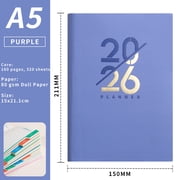 pstuiky 2026 Planner 324 Pages, 162 Sheets, Paperback Work Efficiency & Goal Tracking Notebook Stress-Free Daily Management for Students, Teachers, Professionals