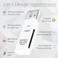 thumbnail image 3 of USB 3.0 Micro SD Card Reader, 5Gbps 2-in-1 SD Card Reader to USB Adapter, Wansurs Memory Card Reader for SDXC, SDHC, MMC, RS-MMC, Micro SDXC, Micro SD, Micro SDHC and UHS-I Cards, 3 of 6