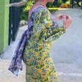thumbnail image 4 of Robe Midi à Imprimé Floral Vintage avec Manches Longues pour Femme, 4 of 6