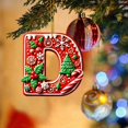 thumbnail image 1 of Hbdhejl 26 Pieces Red Letters Christmas Tree Decorations Candy Cane Letters With Berry Pattern Mini Alphabet Hanging Ornaments Party Home 2D Acrylic Christmas Tree, 1 of 4
