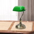 thumbnail image 4 of Lampe de bureau Simple Designs avec abat-jour en verre, verte, 4 of 4