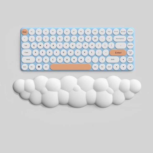 Keyboard Wrist Rest, Silicone Palm Rest Keyboard Ergonomic Mouse Wrist Support for Relieve Wrist & Arm Pain for PC Gaming Office Computer Laptop