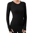 thumbnail image 3 of Hvobtty T-Shirt à Manches Longues Décontracté à Col Rond pour Femmes, Vêtements de Sport de Course à Manches Longues pour Femmes et Tenue de Yoga Respirante Sans Coutures, 3 of 3