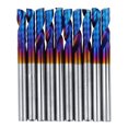 thumbnail image 1 of 10PCs Milling Cutter 3.175mm Blue Nano Coating Shank Single Blade Spiral Engraving Tools Carbide, 1 of 2