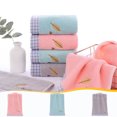 thumbnail image 1 of Savings! Gspmoly Towel Leaves Embroidered with Letters Absorbent for The Home Home Partner Face Hand Towel Savings, 1 of 6