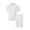 White, variant on Men Solid Color Casual Fashion Short Sleeve Lapel Shorts Two-piece