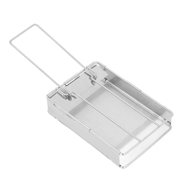 Outdoor Folding Toaster Stainless Steel Versatile Mini Portable Toaster For Bread Sausages Picnic Camp Outdoor