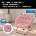 thumbnail image 3 of Mainstays Chaise Saucer pour Enfants – Chat, Rose, 3 of 7