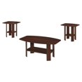 thumbnail image 1 of Ensemble de Table, 3 Pcs, Café, Bout, Côté, Accent, Salon, Stratifié, Marron, Transitionnel, 1 of 5