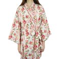 thumbnail image 4 of Bimba Robe de Chambre Florale pour Femmes Kimono de Demoiselle d'Honneur Vert, 4 of 5