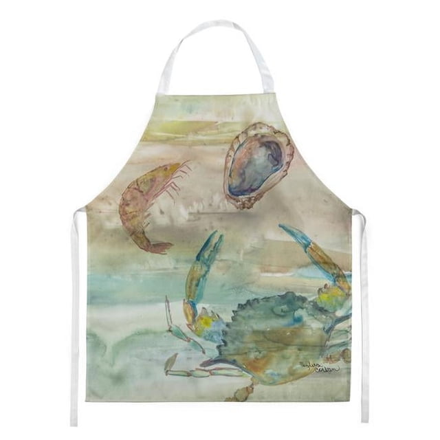 Carolines Treasures SC2017APRON Crab, Shrimp & Oyster Sunset Apron