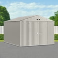thumbnail image 2 of Arrow Elite 10 x 12 x 8 ft Cool Grey Steel Storage Shed, 2 of 7