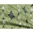 thumbnail image 4 of oneOone Rayon Light Green Fabric Texture & Triangle Geometric Dress Material Fabric Print Fabric By The Yard 56 Inch Wide, 4 of 5