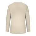 thumbnail image 4 of Chandails de Compression à Manches Longues pour Femmes Col Ras du Cou Unis Plus Chandail Surdimensionné Coupe Ample Pulls Tendance Hauts Légers pour Femmes Grande Taille Gris m, 4 of 6