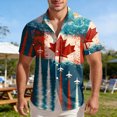 thumbnail image 2 of Chemise à Manches Courtes pour Homme, Décontractée, Style Canadien, Imprimée, à Col et à Boutons, pour Usage Quotidien et Loisirs, 2 of 5