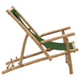 thumbnail image 2 of vidaXL Deck Chair Bamboo and Canvas Green, 2 of 5