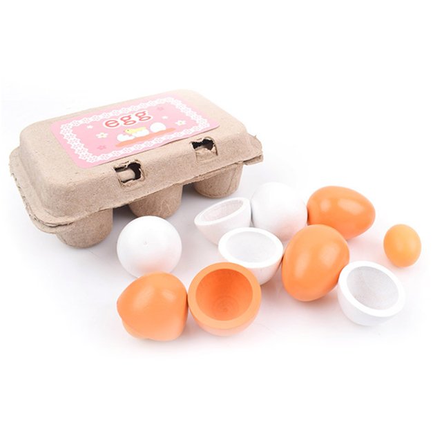 Rbaofujie Children's 6-piece Wooden Simulation Set Easter Toy