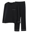 thumbnail image 2 of TIMIFIS Ensembles de Pyjama pour Hommes Confortables Unis à Manches Longues à Col Rond Haut de Nuit et Pantalon Ensemble de Détente 2 Pcs Ensembles de Pyjamas pour Hommes - Printemps/été, 2 of 3