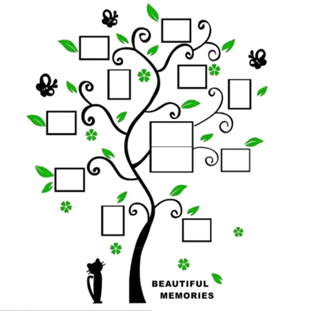 Family Frames Wall Decor 3D Diy Photo Frame Tree Pvc Wall Decal Family Sticker Mural Art Home Room Decor Family Tree Photo Frames Family Photo Frames for Wall Family Tree Wall Sticker