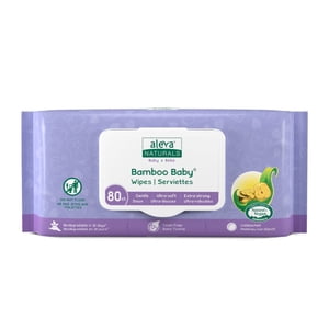 Aleva Naturals Bamboo Baby Wipes - 80ct