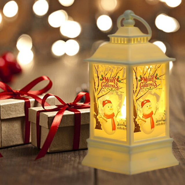 Birdeem Christmas Tree Decorations, Lighted Christmas Decor Battery Include Clear Led Lights Hanging Lantern Christmas Tree Pendant Novel Props Light for Xmas Party Home Candlestick Decor Lights